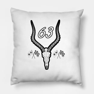 63 Impala Skull White Number Pillow