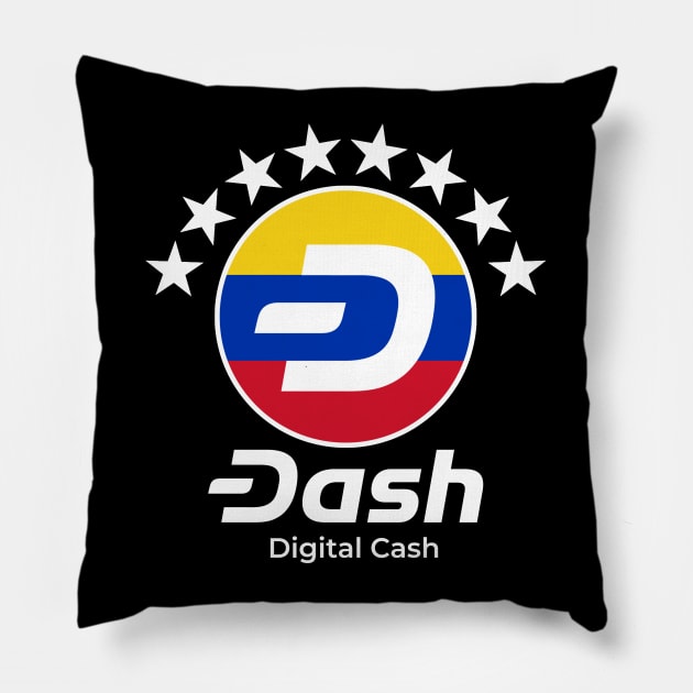 Dash Digital Cash Venezuela Cryptocurrency Pillow by dash
