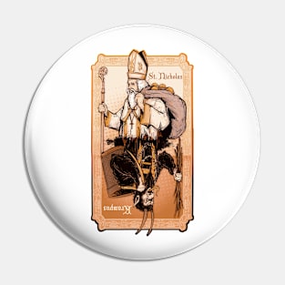 St Nick v Krampus Pin