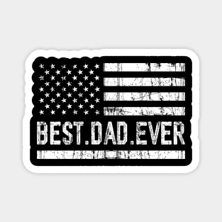 Father's Day Best Dad Ever with US American Flag Magnet