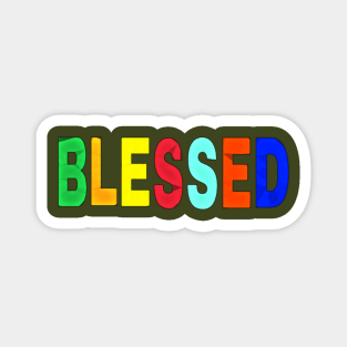 Blessed- Block and Cursive - Double-sided Magnet