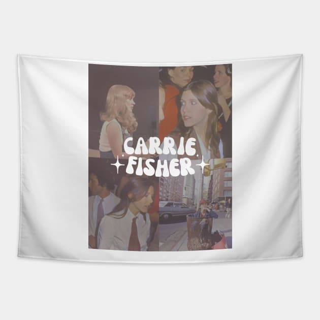 groovy aesthetic carrie fisher (perfect for your average Princess Leia organa stan) • star wars cast collection Tapestry by shopanniekat