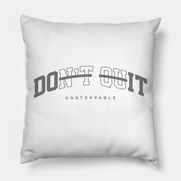 unstoppable series - gray print Pillow by MplusC