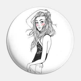 Posing Beauty Pin