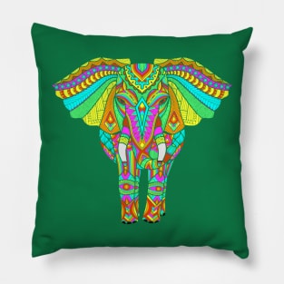 Colorful Elephant Pillow