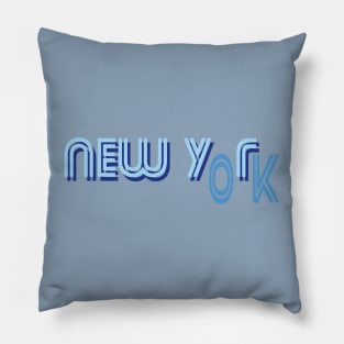 new york ok typograpy Pillow