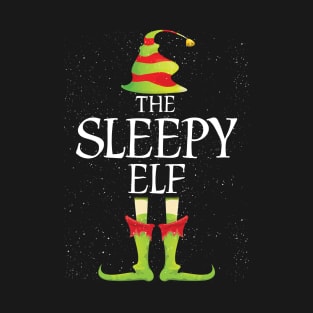 Sleepy Elf Family Matching Christmas Group Funny Gift T-Shirt