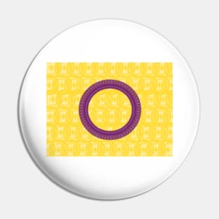 Spirograph Patterned Intersex flag Pin