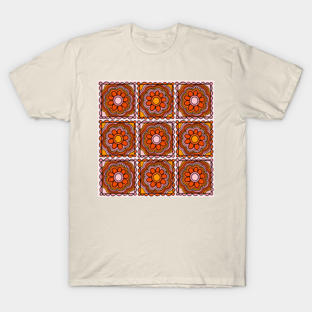 Discover Flower Granny Square Print - Flower - T-Shirt