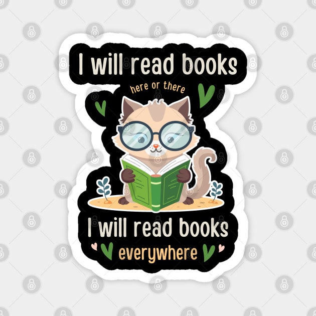 I Will Read Books  Bookish Bookworm  Readers Funny Book Lovers Magnet by Emouran