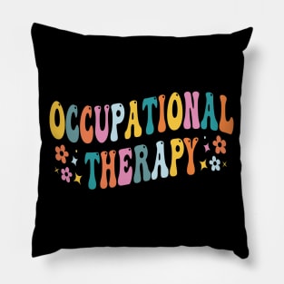 Occupational Therapy retro groovy Pillow