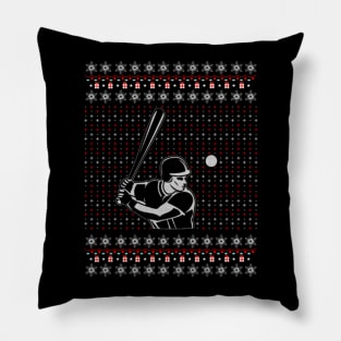 Baseball Ugly Christmas Sweater Gift Pillow