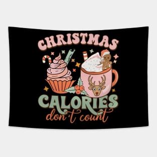 Christmas Calories Don't Count Funny Cupcake Hot Cocoa Lover Gift Tapestry