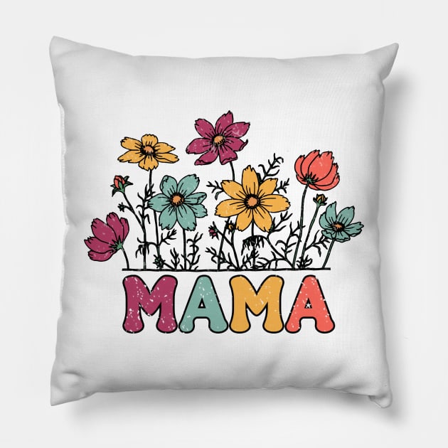 Colorful Mom Design Mother's Day Gift Idea Mom Mum Pillow by Dojaja