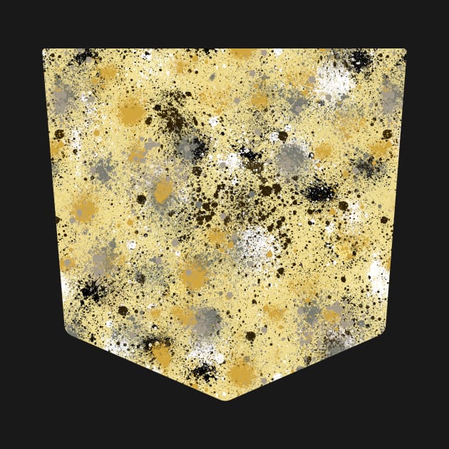 Pocket - Ink Dust Splatter Yellow by ninoladesign