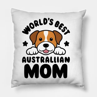 Mini Australian Shepherd Gifts World's Best Aussie Mom Pillow