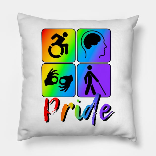 Disability Pride Pillow by Dissent Clothing