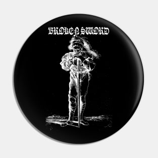 Broken Sword - Black Medieval Noise Pin