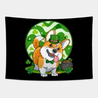 Pembroke Welsh Corgi Leprechaun St Patricks Day Irish Dog Tapestry