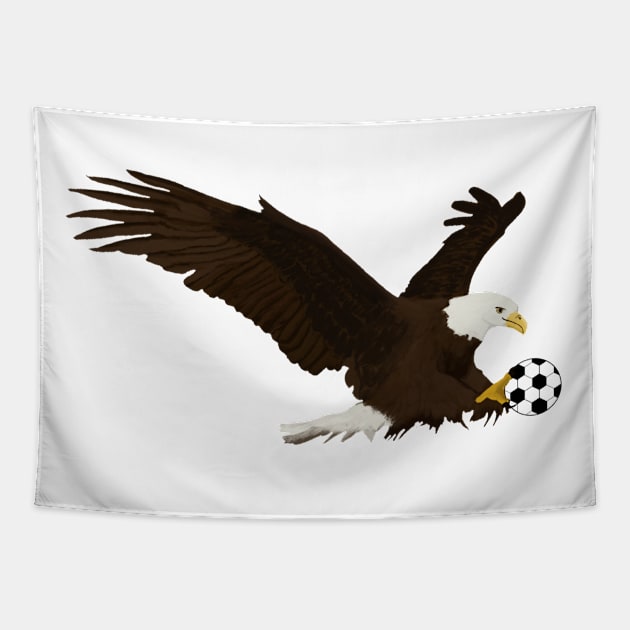 Soccer Eagle Tapestry by College Mascot Designs