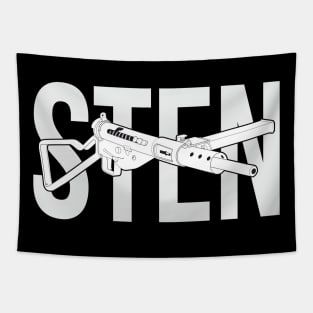 STEN British WW2 submachine gun Tapestry