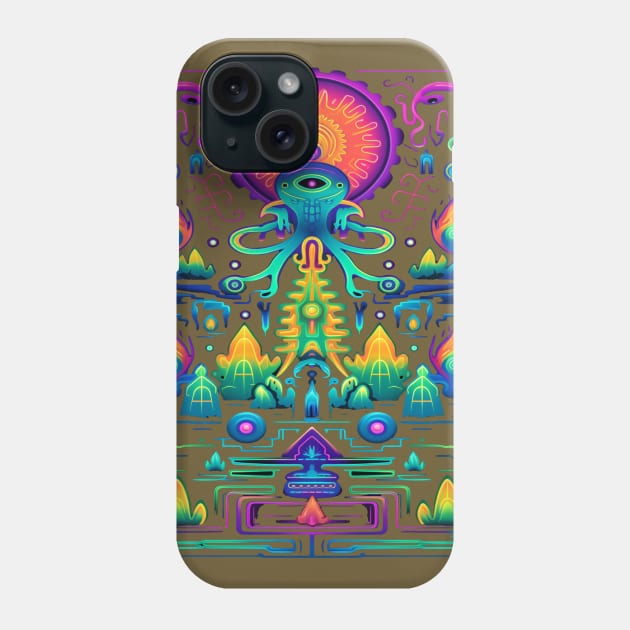 Ascention temple fluorescent onix Phone Case by Xinamba