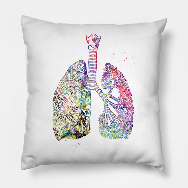 Lungs Art Pillow by erzebeth