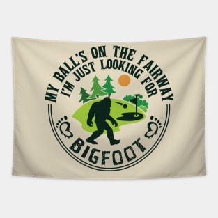 Golf and Bigfoot Tapestry