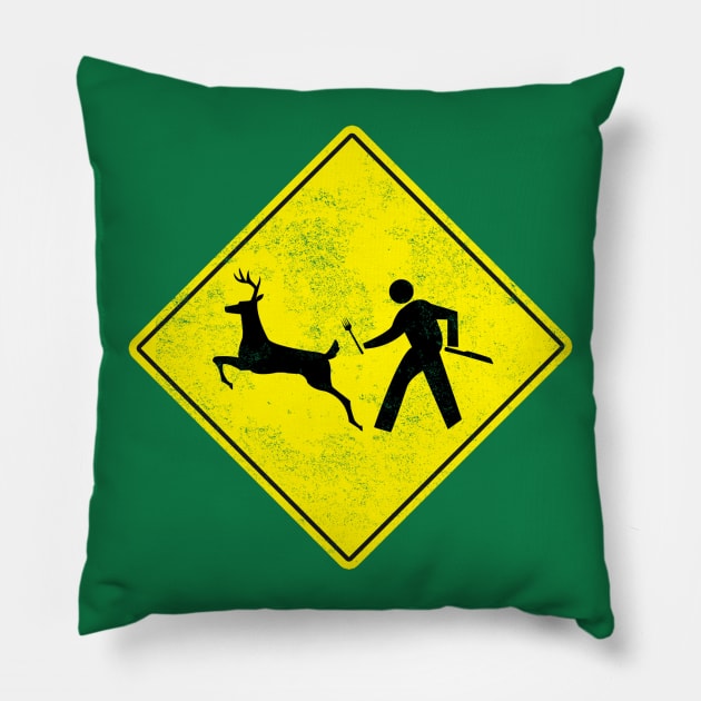 Deer Crossing? Pillow by wickeddecent