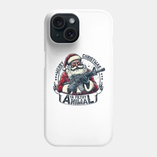 Funny Merry Christmas Ya Filthy Animal ,Christmas shirt ,Winter sign ,Holiday quote ,Retro Christmas cut file Phone Case