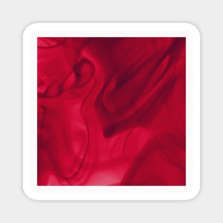 Deep Red Abstract Fluid Magnet