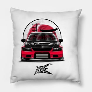 mitsubishi evo 9 stanced red Pillow