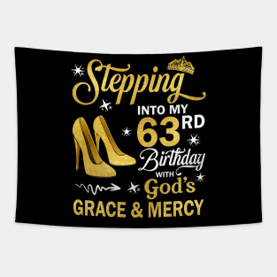 Stepping Into My 63rd Birthday With God's Grace & Mercy Bday Tapestry