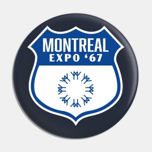 Expo '67 Montreal World's Fair Retro Shield (Blue) Pin