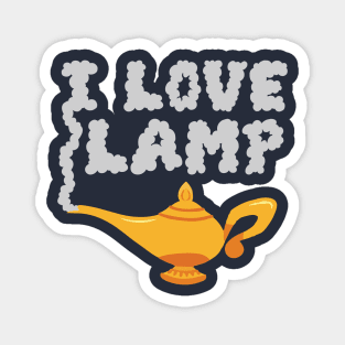 I Love Lamp Magnet