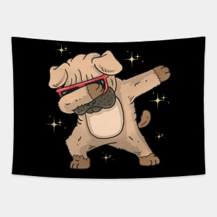 pug dog dabbing Tapestry
