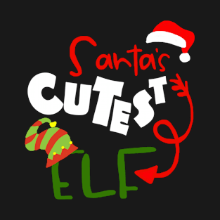 Santa's Cutest Elf Group Matching Family Christmas T-Shirt