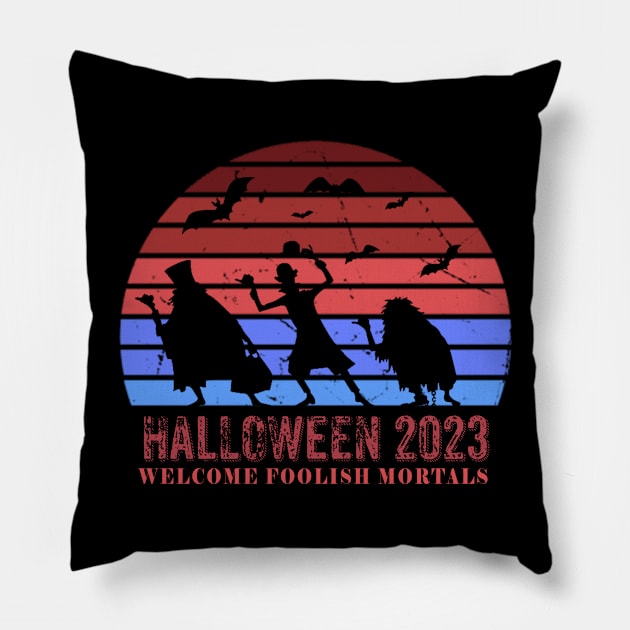 Halloween 2023 - haunted mansion Pillow by KyleCreated