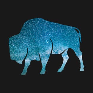 Mystical Galaxy Buffalo Night Sky Bison Native T-Shirt