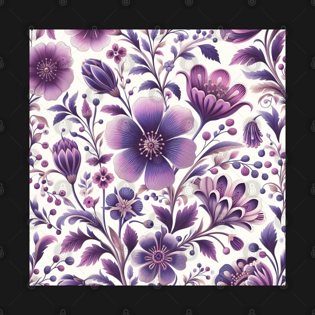 Purple Flowers by Jenni Arts