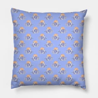 Elephant and Sloth Pattern Pillow