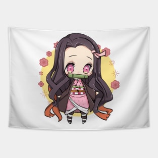 Chibi Kawaii Nezuko Kamado Tapestry