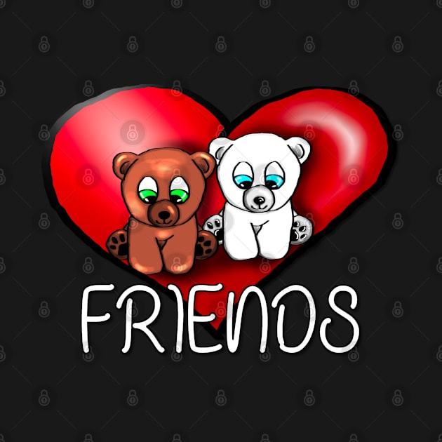 Cute Baby Bears with big heart - Friends by emyzingdesignz