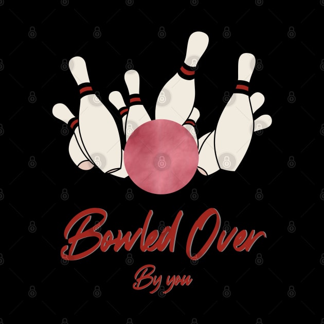 Bowling Ball Striking Bowling Pins by Miozoto_Design