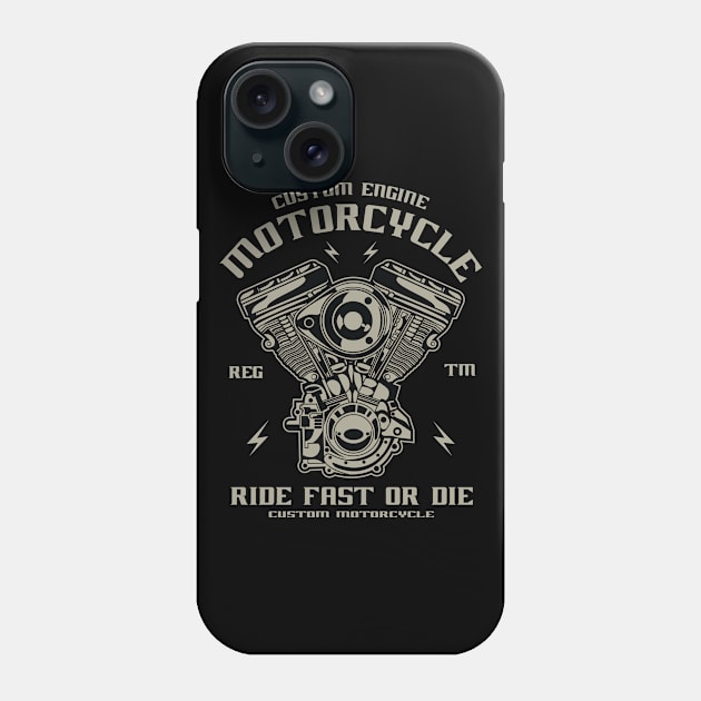 Custom Engine Motorcycle Phone Case by RaptureMerch