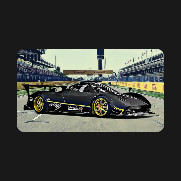 Pagani Zonda R Track Print by Auto-Prints