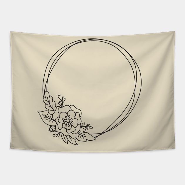 floral wreath Tapestry by InspirationalDesign