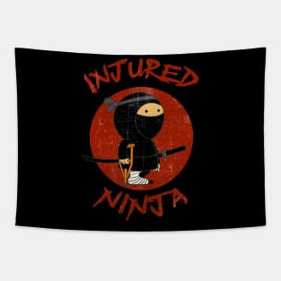 Injured Ninja – Cute Ninja with Broken Leg Tapestry