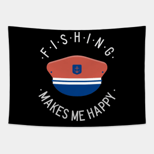 fishing make me happy Tapestry