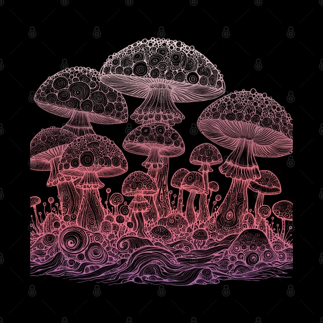 magic mushroom, shroom mushroom, fungi, fungi t, bioluminescent fungi, fantastic fungi by Thunder Biscuit